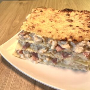 Lasaña Carbonara