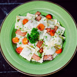 Ravioli de Ricotta con espinaca