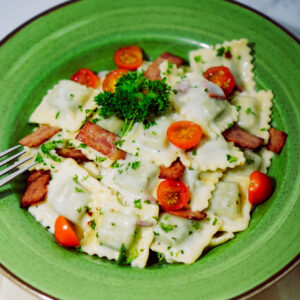 Ravioli de Ricotta con espinaca