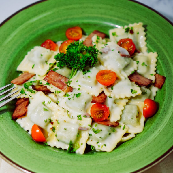 Ravioli de Ricotta con espinaca